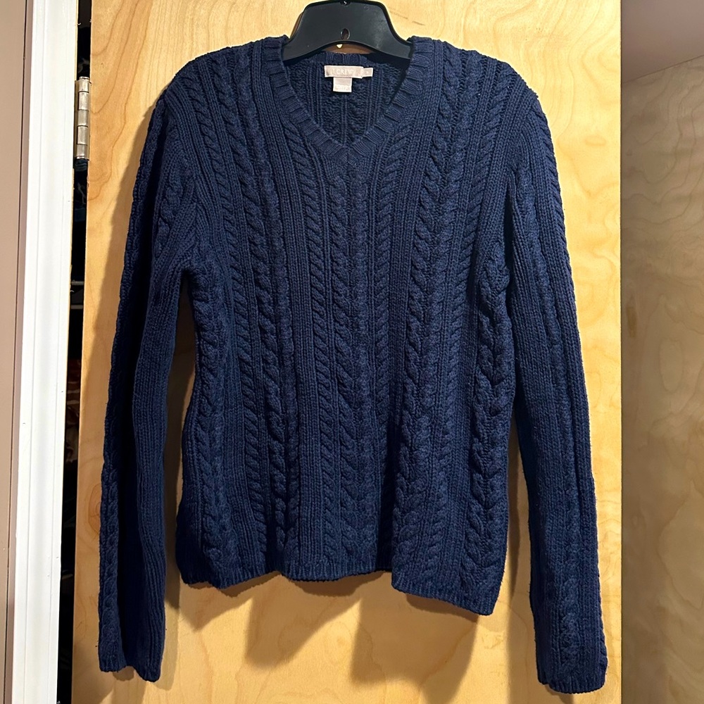 J.Crew cotton sweater - blue, size medium